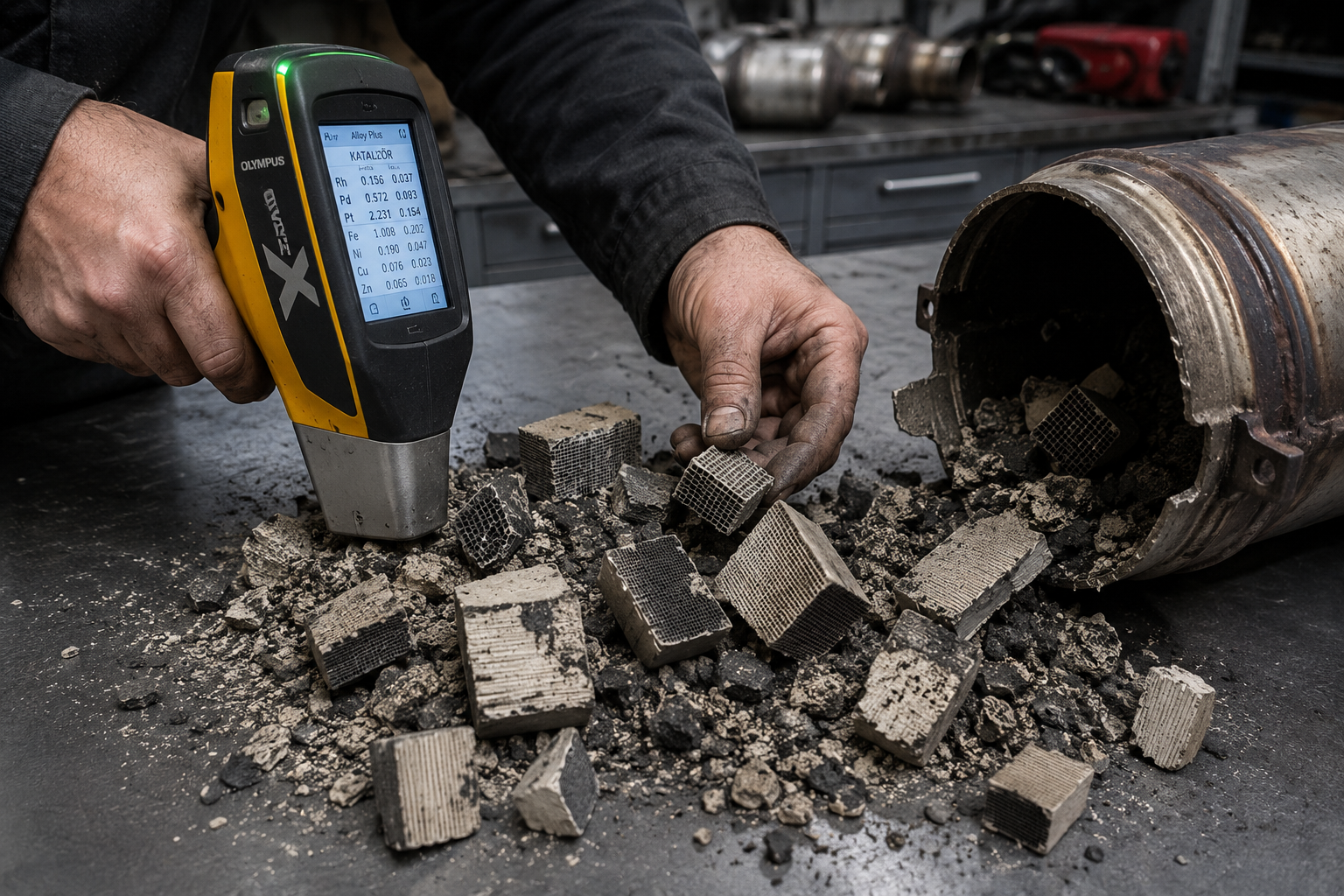 Hurda katalizör fiyatlarının belirlenmesi ve XRF analiz süreci